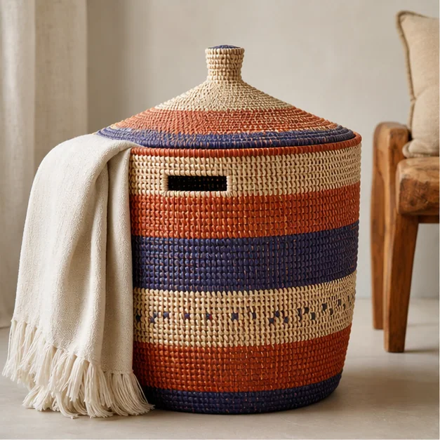 Lidded Floor Basket — Photo 1